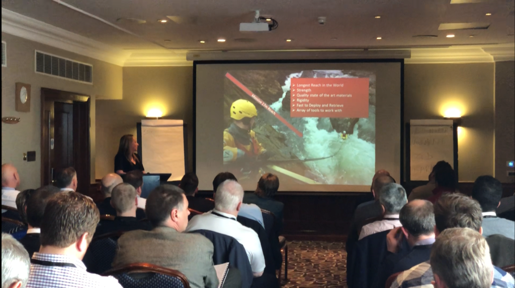 Jo Taylor, Reach and Rescue, presents at the Man Overboard Conference 2018