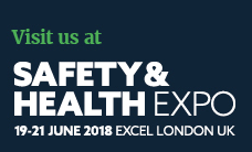 An image displaying the logo of Safety & Health Expo at which Reach and Rescue are exhibiting